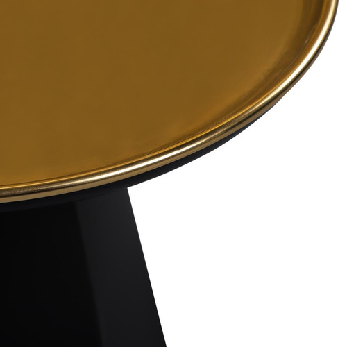 Womo-design Table d'appoint 45x45x50 cm noir/or en fer et métal WOMO-Design