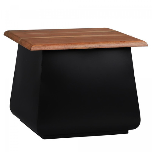 Womo-design - Table d'appoint 50x40x50 cm noir/naturel en bois d'acacia et métal WOMO-Design - Womo-design