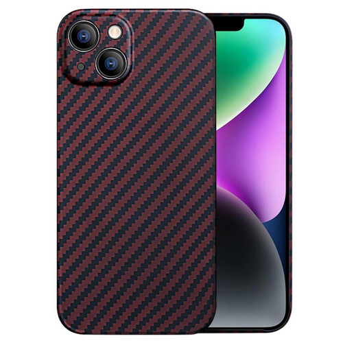 X-Level - Coque en fibre aramide X-LEVEL magnétique, texture fibre de carbone, antichute, ultra-mince pour votre iPhone 14 Plus - rouge - X-Level