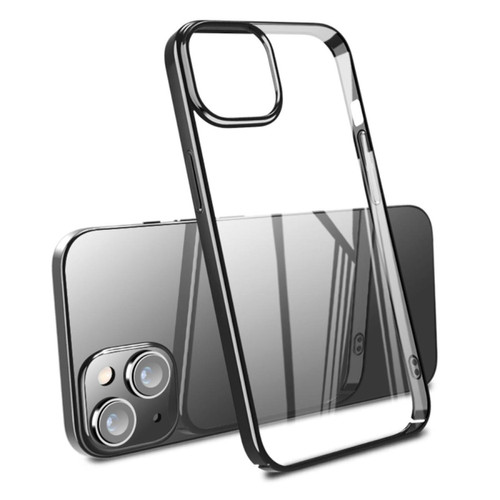 X-Level - Coque en TPU X-LEVEL transparent, électroplaqué, antichoc, anti-rayures pour votre iPhone 14 - noir X-Level  - Marchand Magunivers