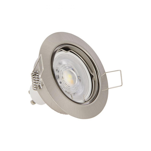 Lampe connectée Xanlite Ampoule LED connectée GU10 Spot encastrable aluminium brossé orientable 5W