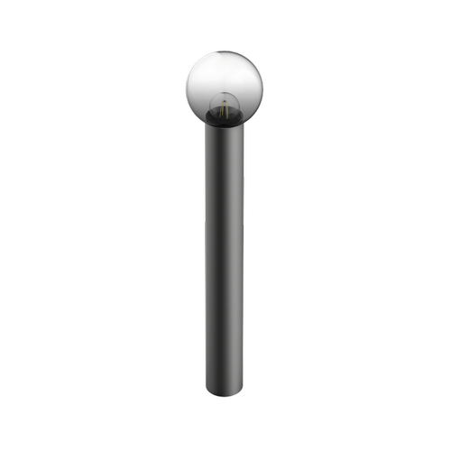 Xanlite - Lampadaire filaire noire boule  fumée 80 cm IP44, culot E27, 40W max - Xanlite