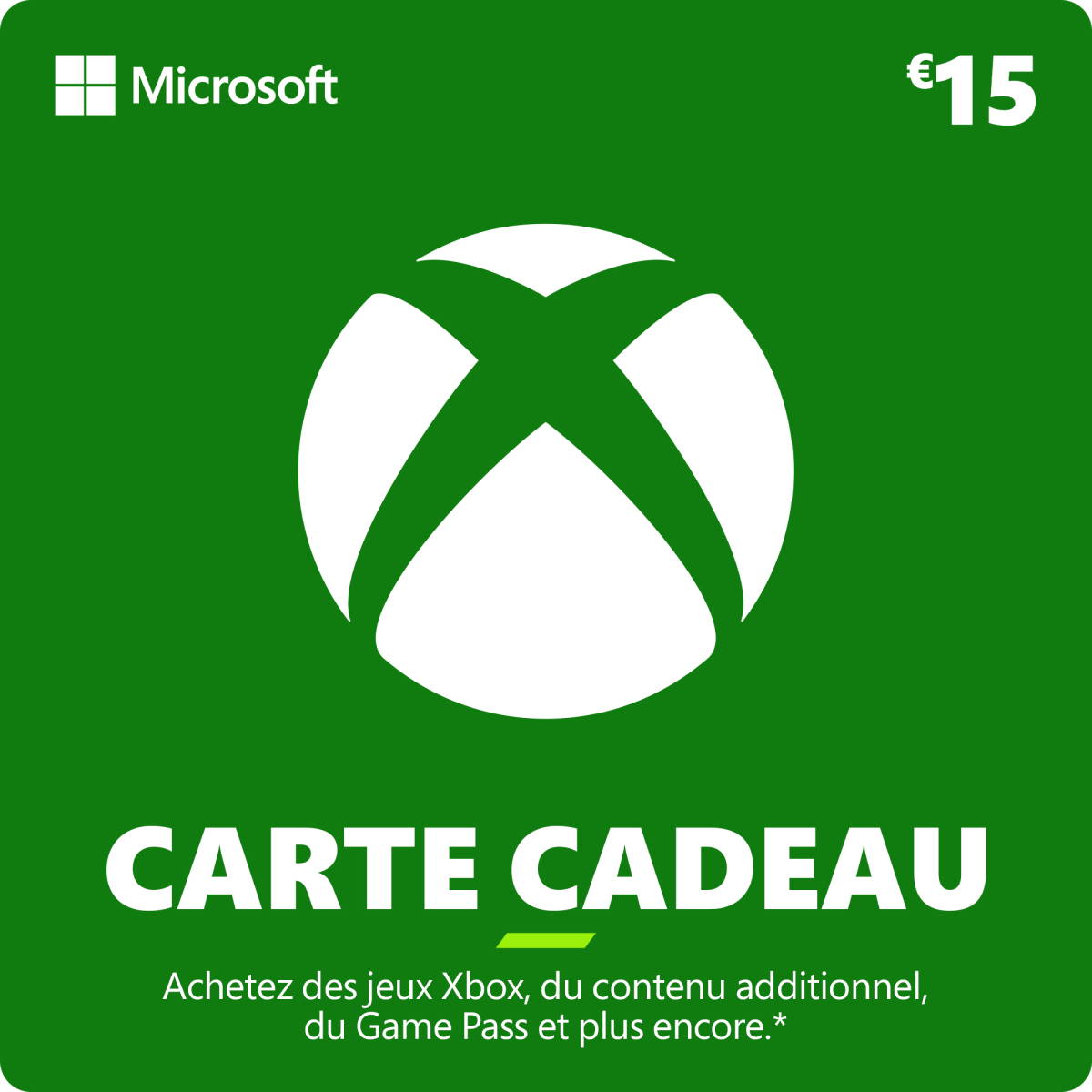 Abonnement internet pour console Xbox Carte cadeau 15 euros