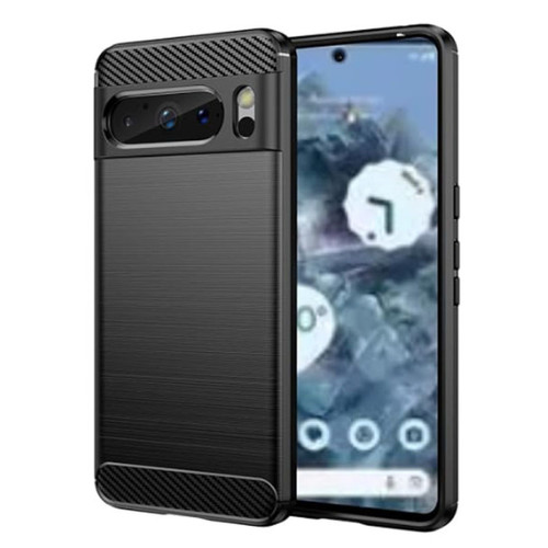 Coque, étui smartphone Xeptio Coque protection brossée noire pour Google Pixel 8 Pro 5G  souple Antichoc