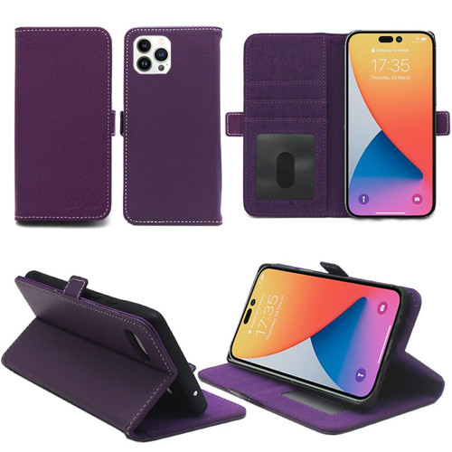 Xeptio - Etui housse pochette protection violette Apple iPhone 14 Plus (iPhone 14+) 6,7 5G avec porte cartes Xeptio  - Coque, étui smartphone