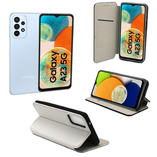 Xeptio - Housse blanche pour Samsung Galaxy A23 5G Etui coque de protection Portefeuille à Rabat avec Porte Cartes - Pochette XEPTIO Xeptio  - Xeptio