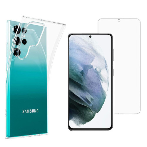 Xeptio - Pack coque transparente en TPU et vitre protection écran en verre trempé pour Samsung Galaxy S23 Ultra 5G Xeptio  - Coque, étui smartphone Xeptio