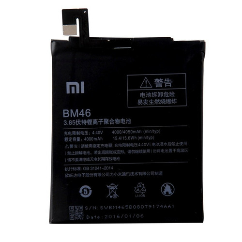 XIAOMI -batterie pile original Xiaomi BM46 4000mAh pour Redmi Note 3 Note Prime 2 Prime XIAOMI  - Accessoire Smartphone XIAOMI
