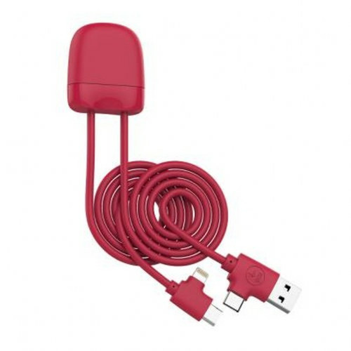 Xoopar - XOOPAR Câble 4 en 1 Ice-C Ecoresponsable USB A, USB C / USB C, Lightning 1m Rouge Xoopar  - Câble Lightning