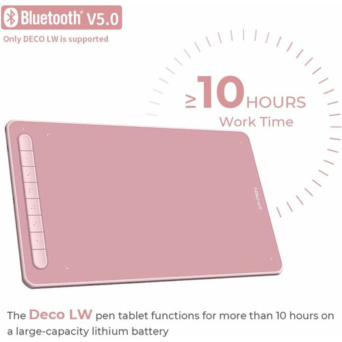 Tablette Graphique Deco LW Rose Bluetooth