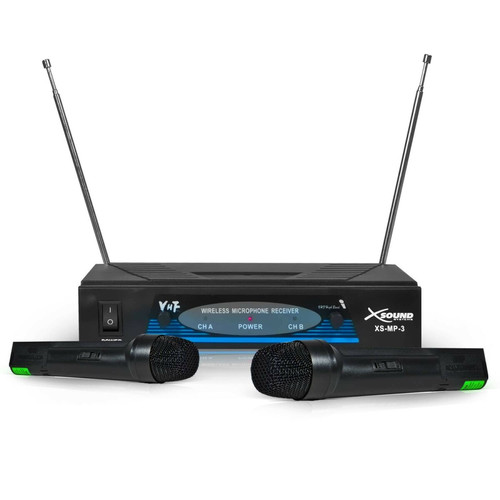 Xsound - Système 2 micros main VHF 204.8 / 209.0MHz - XSOUND XS-MP-3 Xsound  - Equipement DJ