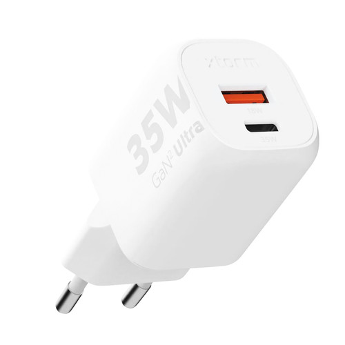 Xtorm - Xtorm Chargeur Secteur GaN² 35W USB C + USB Format Compact Blanc Xtorm  - Connectique et chargeur pour tablette