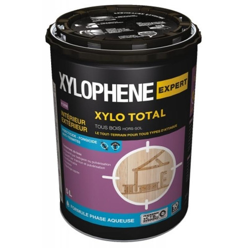 Xylophene - Traitement insecticide, fongicide, bois intérieurs et extérieurs XYLOPHENE Expert Xylo Total, bidon de 5 litres Xylophene  - Quincaillerie