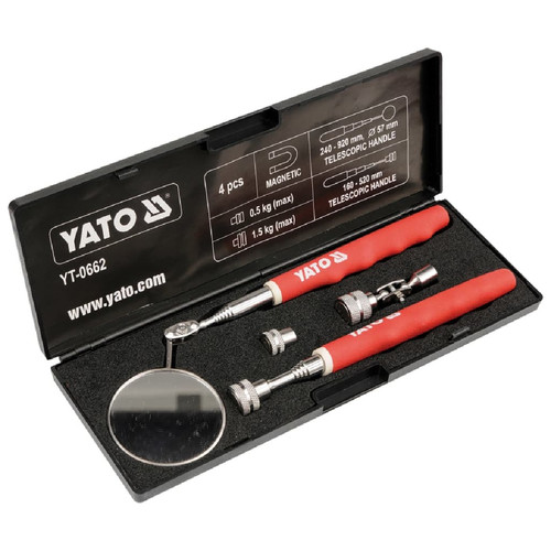 Miroirs Yato YATO Kit de miroir d'inspection et outil d'extraction télescopique