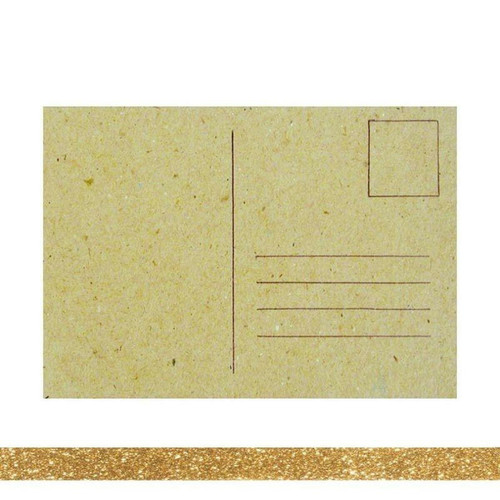 Youdoit - Carte postale à décorer 15 x 10,5 cm + masking tape doré à paillettes 5 m Youdoit  - Décoration