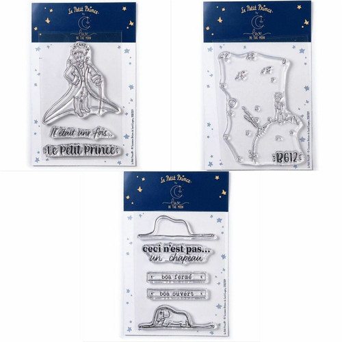 Youdoit - 9 Tampons transparents Le Petit Prince et messages + Astéroïd + Boa Eléphant Youdoit  - Accessoires Bureau