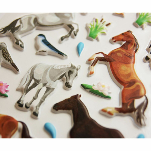 Youdoit - Scène à décorer pour enfants - Chevaux - Stickers Puffies Youdoit  - Deco cheval