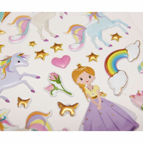 Youdoit - Scène à décorer pour enfants - Princesse & Licornes - Stickers Puffies Youdoit  - Chambre Enfant