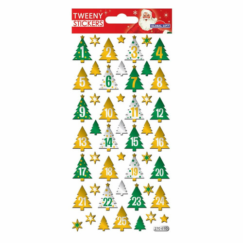 Youdoit - Stickers mousse 3D pour Calendrier de l'Avent - Sapins de Noël avec chiffres Youdoit  - Décoration de sapin Décorations de Noël