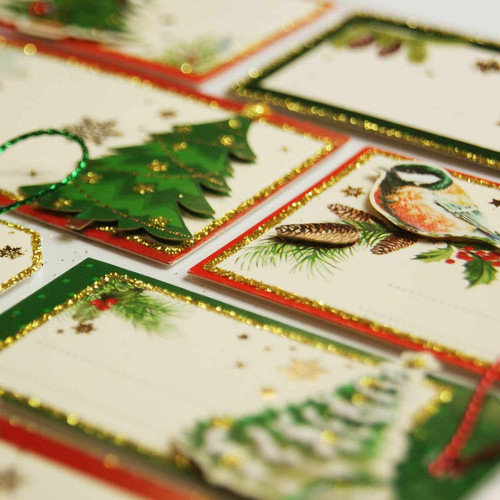 Youdoit - 8 étiquettes cadeaux autocollantes - Sapins de Noël Youdoit  - Décoration de sapin Décorations de Noël