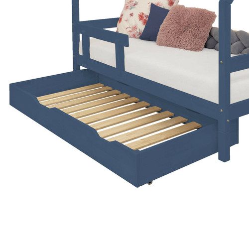 Tiroir de lit Youdoit Tiroir de lit 80 x 200 avec sommier BUDDY - bleu marine