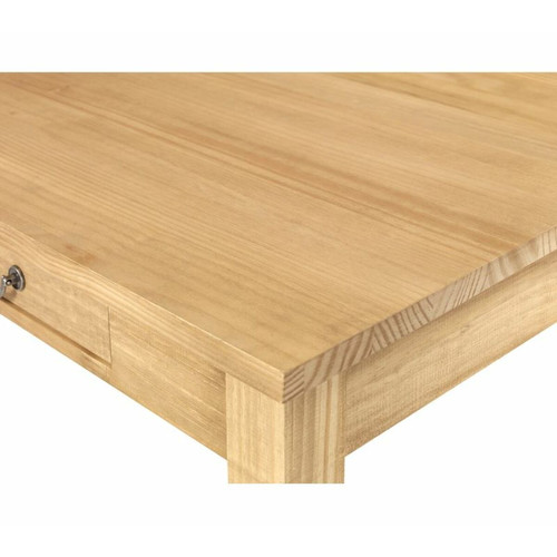 Zandiara Table 4 pieds L.160 + allonge FÉLICIEN bois massif