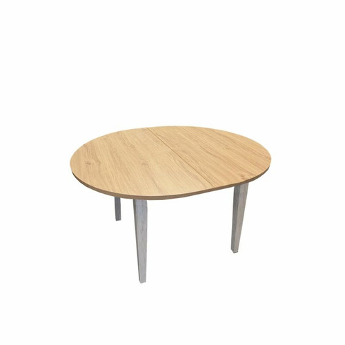 But - Table oblongue L.140 + allonge COSTAL Imitation chêne clair vieilli But  - Tables à manger Rectangulaire
