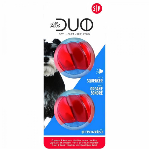 Zeus - Zeus Duo Ball, 5cm avecsiffleur, 2pc Zeus  - Jouet pour chien