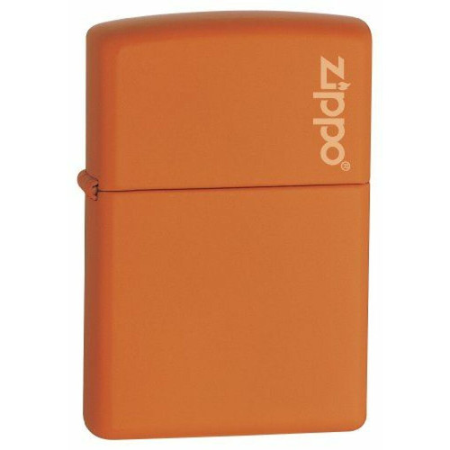 Zippo - Zippo 50810613 Briquet Orange Mat with Zippo Logo 3,5 x 1 x 5,5 cm Zippo  - Briquet tempête Cendriers