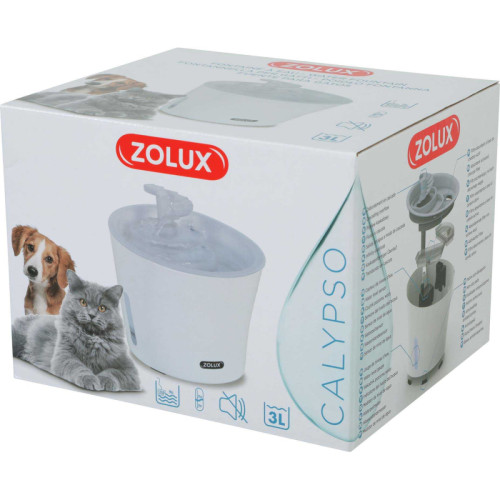 Zolux - Fontaine à eau pour chiens et chats Calypso 3 litres gris. Zolux  - Animalerie