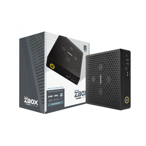 Zotac - ZBOX QCM7T3000 Barebone i7-10750H ZBOX QCM7T3000 Barebone Intel Core i7-10750H 2xDDR4-2933/2666 SODIMM Slot max 64Go M.2 SSD PCIE x4/SATA III SSD Slot 2242/2280 - Zotac