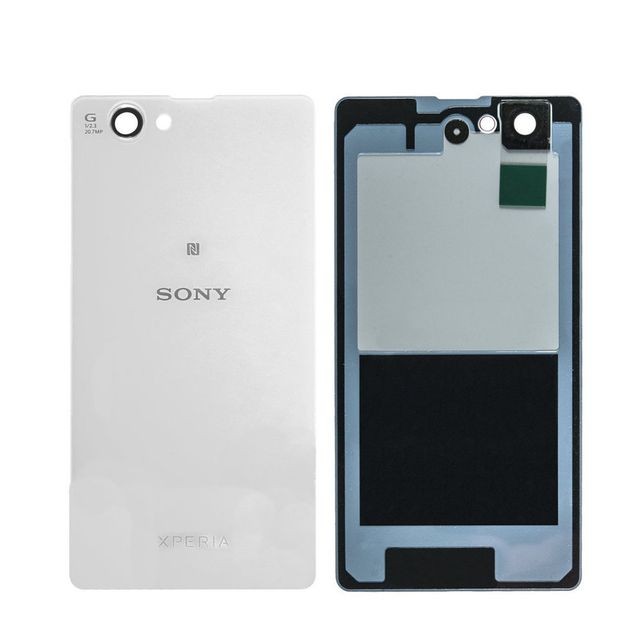 Coque, étui smartphone Sony couvercle batterie pour Sony xPeria Z1 Compact-Blanc