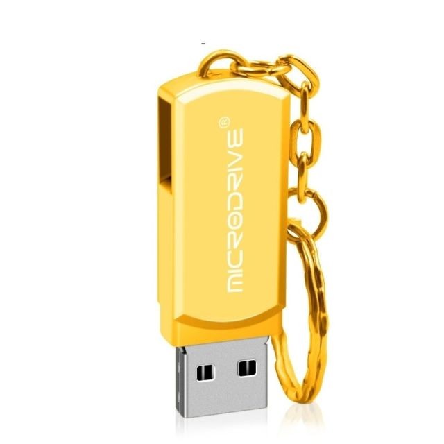 Wewoo - Clé USB MicroDrive 64 Go USB 2.0 Personnalité créative Metal U Disk avec trousseau or Wewoo  - Clés USB
