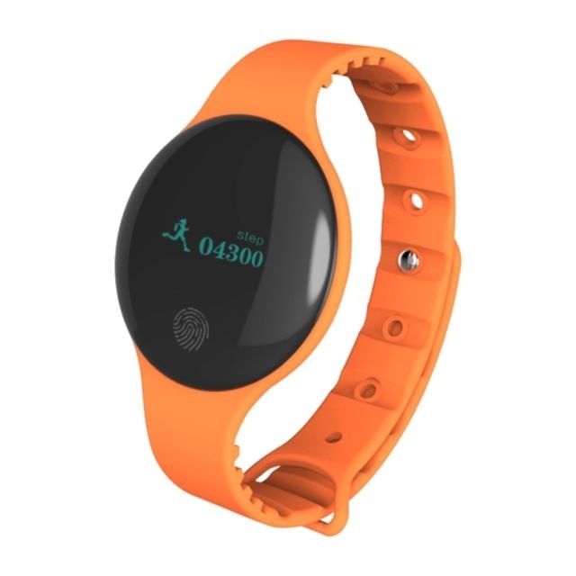 Wewoo - Bracelet connecté Smartwatch intelligent Bluetooth 4.0 écran OLED de 0,66 pouce, support podomètre / rappel d'appel / suivi du sommeil / fonction tactile, compatible avec le système iOS & Android Orange Wewoo  - Montre et bracelet connectés