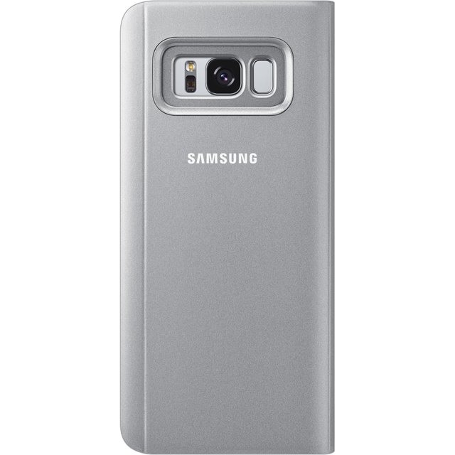 Coque, étui smartphone Clear View Fonction Stand  Galaxy S8 Plus - Argent