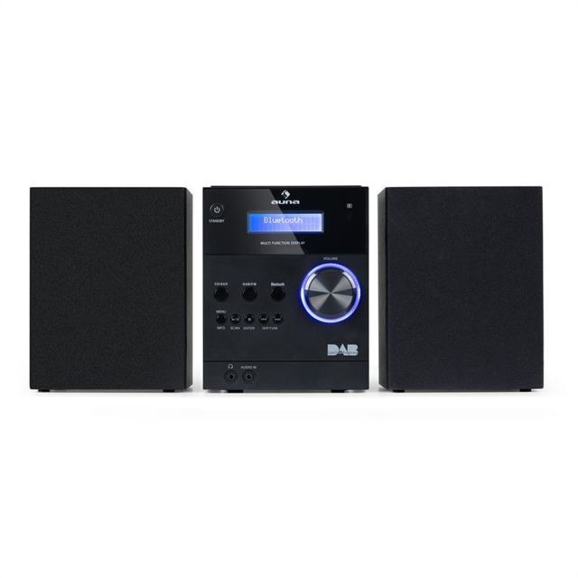 Auna auna MC-20 DAB Micro chaîne stéréo CD MP3 radio FM DAB+ Bluetooth - noir Auna