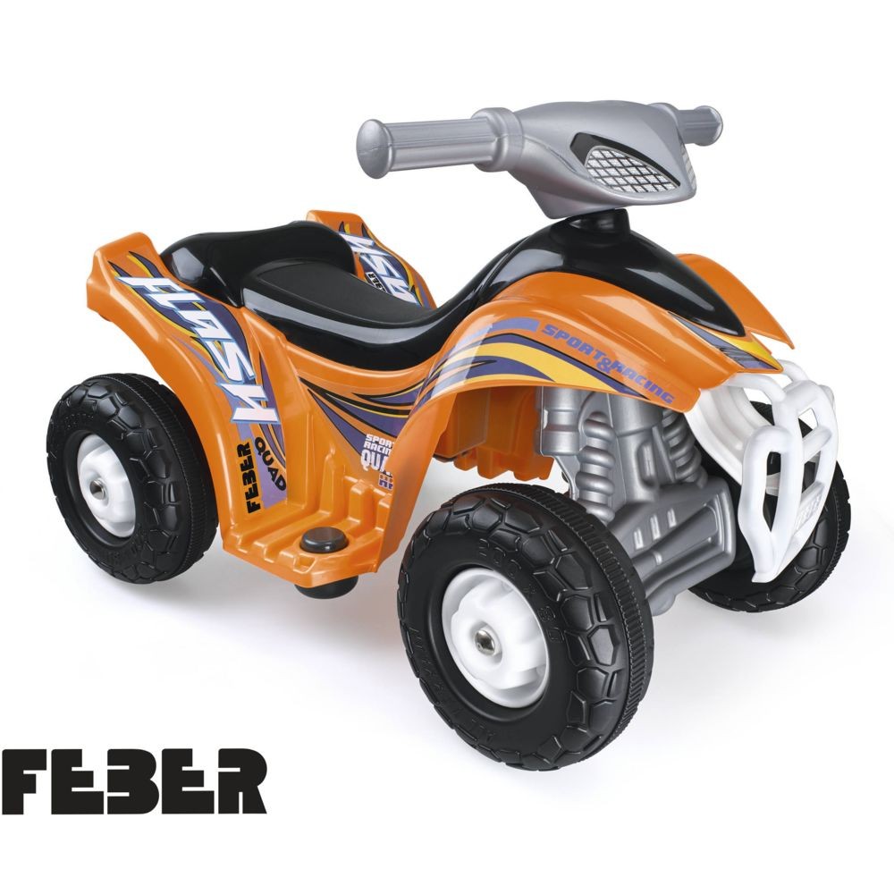 FEBER Orange B-Ware Pour Enfants 6V Elektro-Motorrad Quad Flash Jouet 