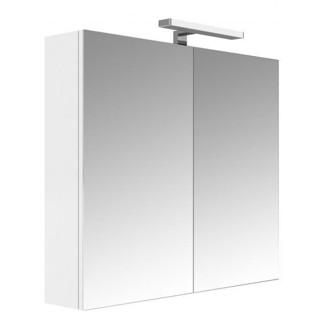 Allibert - Armoire de toilette éclairante Juno 80 cm 2 portes blanche - Allibert