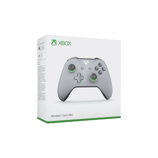 Microsoft - Manette Xbox sans fil grise / verte - Manette Jeux Vidéo