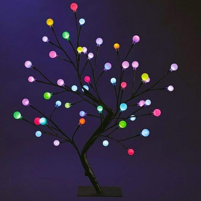 Décorations de Noël JJA Arbre lumineux 48 LED multicolores
