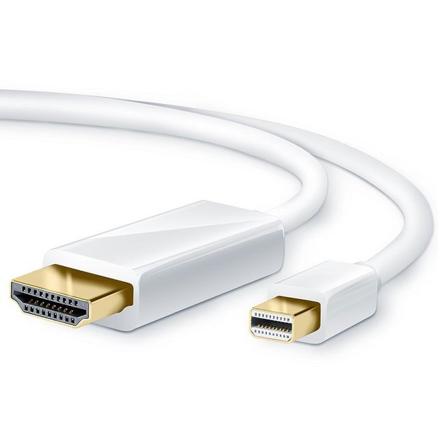 Cabling - CABLING  3m Full HD Câble Mini Displayport (miniDP) vers Displayport (DP) Full HD 1080p | avec audio| Pour PC Ordinateur & Apple MAC | Blanc Cabling  - Câble et Connectique Cabling