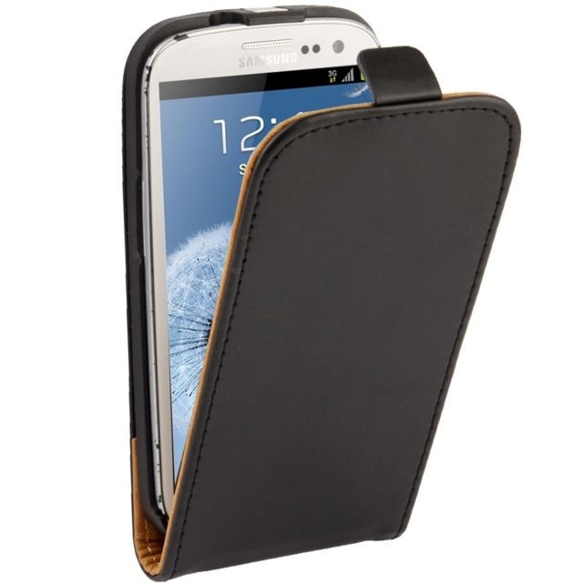 Wewoo - Housse Étui noir pour Samsung Galaxy S III / i9300 en cuir à rabat vertical Wewoo  - Housse samsung galaxy s