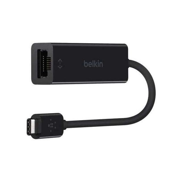 Belkin - Adaptateur USB Type-C F2CU040BTBLK - Adaptateur USB-C - Ethernet Gigabit - TNT (Télévision Numérique Terrestre)
