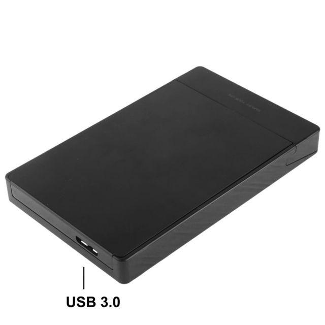 Wewoo Boîtier disque dur noir externe SATA HDD / SDD de 2,5 pouces, sans outil, interface USB 3.0