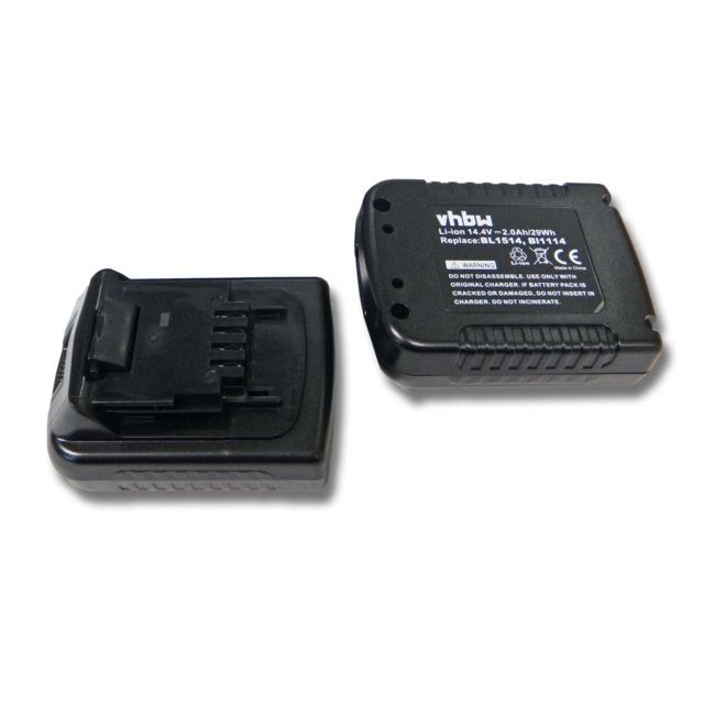 Vhbw - 2x Batterie Li-Ion 2000mAh (14.4V) vhbw pour outils SSL20SB, SSL20SB-2 comme BLACK & DECKER BL1114, BL1314, BL1514, LB16. Vhbw - Vhbw