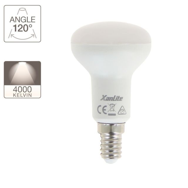 Xanlite - Ampoule LED R50 réflecteur, culot E14, conso 5,6W, eq. 40W, blanc neutre - Ampoules LED