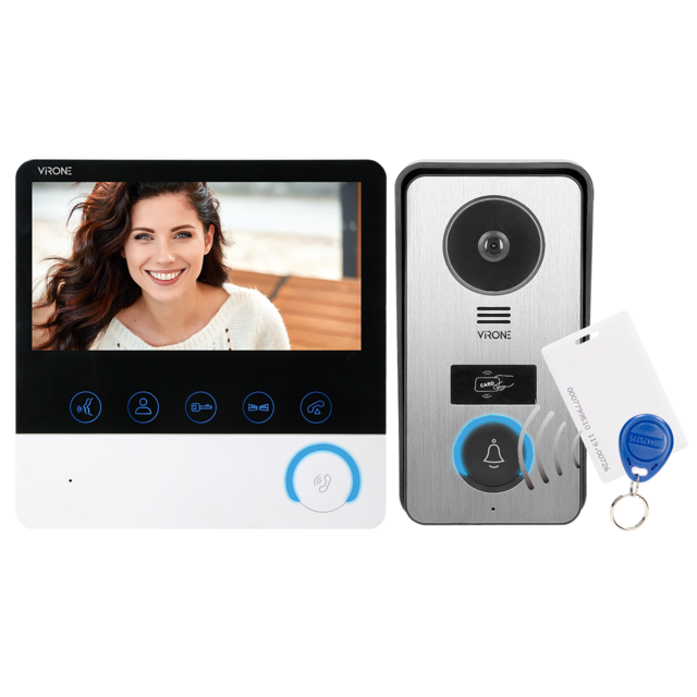 Orno - Kit interphone vidéo avec écran 7 pouces et lecteur d'accès RFID - ORNO - Rfid