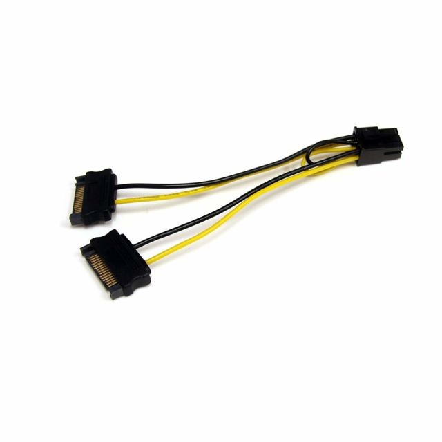 Startech - Câble adaptateur d'alimentation SATA vers carte vidéo PCI Express 8 broches de 15 cm Startech   - Chargeur Universel