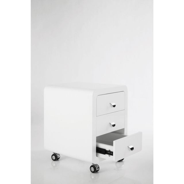 Karedesign Caisson de bureau White Club 3 tiroirs Kare Design