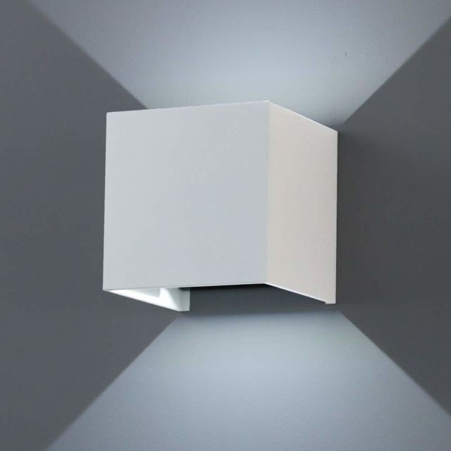 Stoex - 7W Applique Murale Interieur LED Up Down Lampe Murale Design Blanc froide pour Salon Chambre Chemin (Blanc) Stoex  - Applique mural blanc